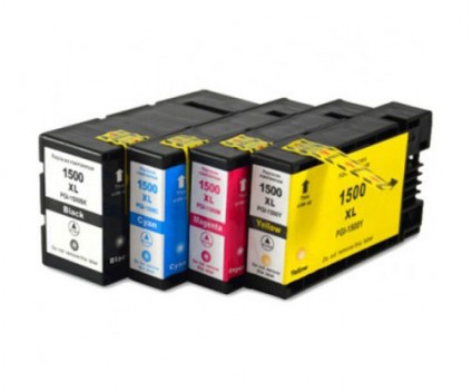 4 Compatible Ink Cartridges, Canon PGI-1500 Black 36ml + Color 11.5ml
