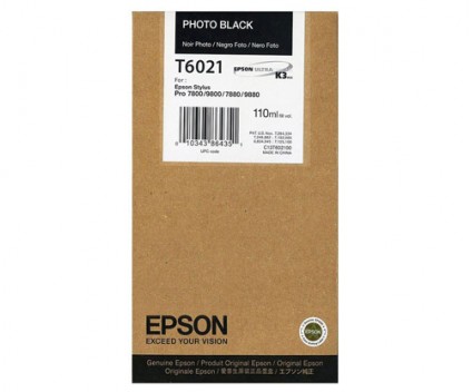 Original Ink Cartridge Epson T6021 Black Photo 110ml