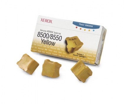 3 Original ColorSticks, Xerox 108R00671 Yellow ~ 3.000 Pages