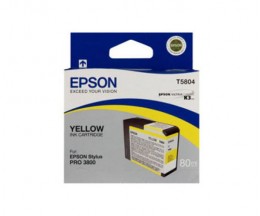 Original Ink Cartridge Epson T5804 Yellow 80ml