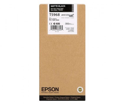 Original Ink Cartridge Epson T5968 Black Matte 350ml