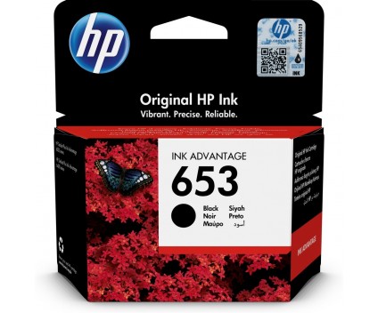 Original Ink Cartridge HP 653 Black 6ml ~ 360 Pages