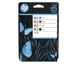 4 Original Ink Cartridges, HP 953 Black 24ml + Color 10ml