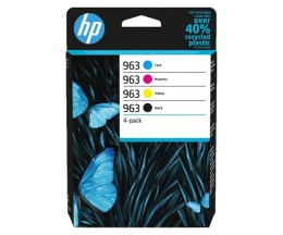 4 Original Ink Cartridges, HP 963 Black 24ml + Color 11ml
