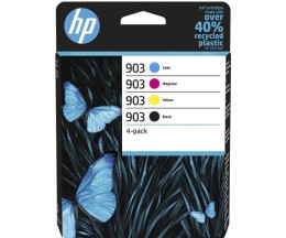 4 Original Ink Cartridges, HP 903 Black 8ml + Color 4ml ~ 300 / 315 Pages