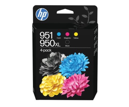 4 Original Ink Cartridges, HP 950 XL / HP 951 Black + Color