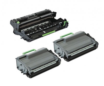 1 Compatible Drum Brother DR-3400 ~ 30.000 Pages + 2 Compatible Toners Brother TN-3430 / TN-3480 Black ~ 8.000 Pages
