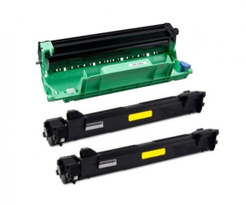 1 Compatible drum Brother DR-1050 Black ~ 9.000 Pages + 2 Compatible Toners, Brother TN-1050 Black ~ 1.000 Pages