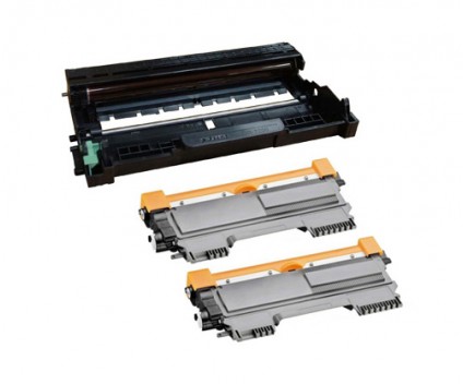 1 Compatible drum Brother DR-2200 ~ 12.000 Pages + 2 Compatible Toners Brother TN-2220 / TN-2010 Black ~ 2.600 Pages