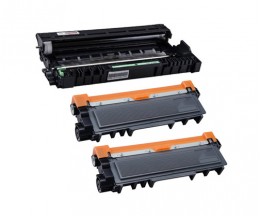 1 Compatible drum Brother DR-2300 Black ~ 12.000 Pages + 2 Compatible Toners, Brother TN-2320 Black ~ 2.600 Pages