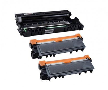 1 Compatible drum Brother DR-2300 Black ~ 12.000 Pages + 2 Compatible Toners, Brother TN-2320 Black ~ 2.600 Pages
