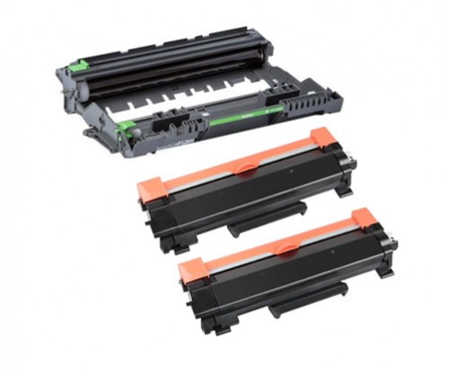 1 Compatible Drum Brother DR-2400 ~ 12.000 Pages + 2 Compatible Toners, Brother TN-2410 / TN-2420 Black ~ 3.000 Pages
