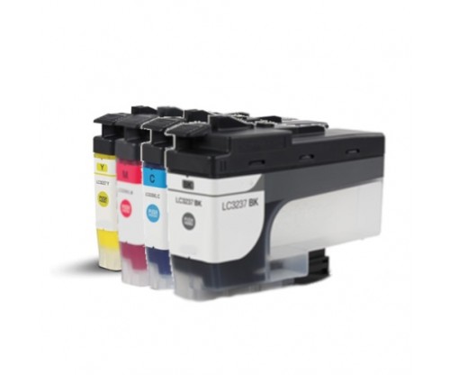 4 Compatible Ink Cartridges, Brother LC-3237 Black + Color ~ 3.000 / 1.500 páginas