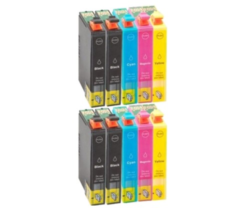 10 Compatible Ink Cartridges, Epson T03A6 / 603 XL Black 8.9ml + Color 4ml ~ 500 / 350 pages
