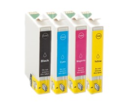 4 Compatibles Ink Cartridges, Epson T10H6 / 604 XL Black 8.9ml + Color 4ml