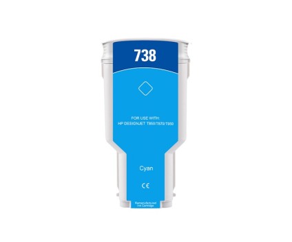 Compatible Ink Cartridge HP 738 Cyan 300ml