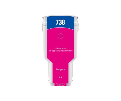Compatible Ink Cartridge HP 738 Magenta 300ml