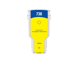 Compatible Ink Cartridge HP 738 Yellow 300ml