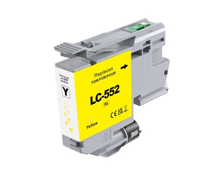 Compatible Ink Cartridge Brother LC-552 XL Y Yellow ~ 1.500 Pages