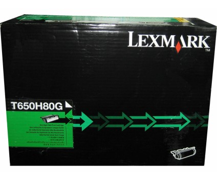 Original Remanufactured Toner Lexmark T650H80G Black ~ 25.000 Pages