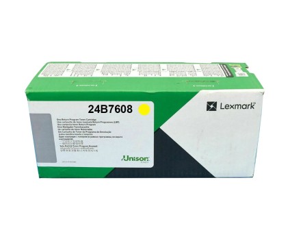 Original Toner Lexmark 24B7608 Yellow ~ 12.000 Pages