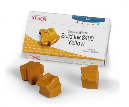3 Original Ink Cartridges, Xerox 108R00607 Yellow ~ 3.400 Pages