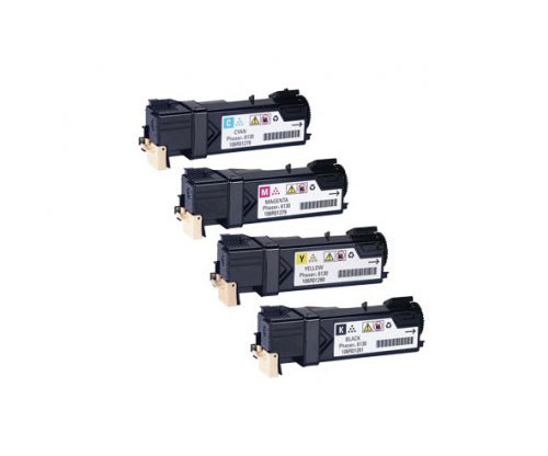 4 Compatible Toners, Xerox 106R0128X Black + Color ~ 2.500 / 1.900 Pages