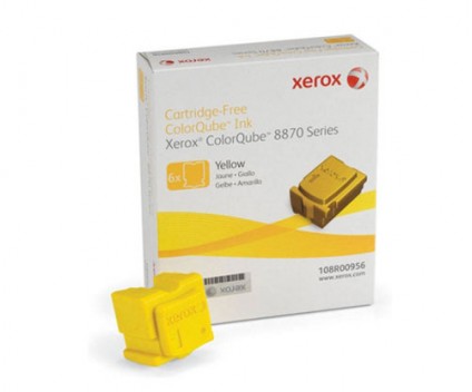 6 Original Toners, Xerox 108R00956 Yellow ~ 17.300 Pages