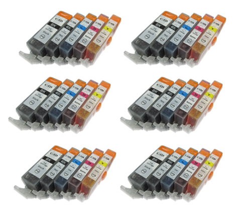 30 Compatible Ink Cartridges, Canon PGI-525 / CLI-526 Black 19.4ml + Color 9ml
