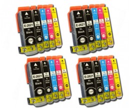20 Compatible Ink Cartridges, Epson T2621/ 26 XL Black 26ml + T2631-T2634 Color 13ml