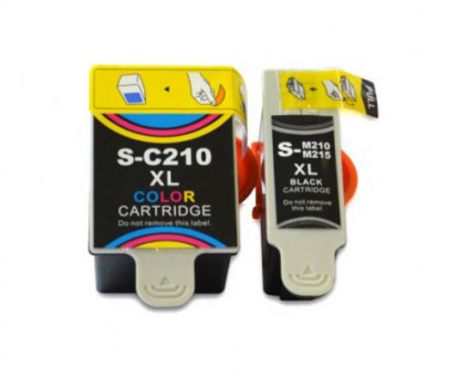 2 Compatible Ink Cartridges, Samsung M-215 Black 20ml + C-210 Color 40ml