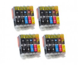 20 Compatible Ink Cartridges, Canon PGI-550 XL / CLI-551 Black 22ml + Color 13ml