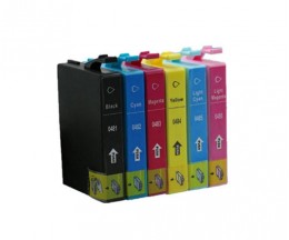 6 Compatible Ink Cartridges, Epson T0481-T0486 Black 18ml + Color 18ml