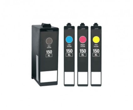 4 Compatible Ink Cartridges, Lexmark 150 XL Black 35ml + Color 18ml