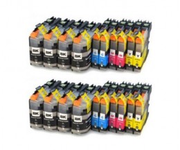 20 Compatible Ink Cartridges, Brother LC-121 / LC-123 Black 20.6ml + Color 10ml
