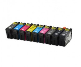 9 Compatible Ink Cartridges, Epson T1571-T1579 Black 29.5ml + Color 29.5ml