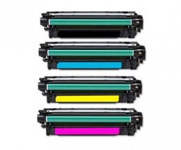 4 Compatible Toners, HP 507X Black + 507A Color ~ 11.000 / 5.500 Pages