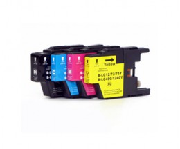 4 Compatible Ink Cartridges, Brother LC-1220 / LC-1240 / LC-1280 Black 32.6ml + Color 16.6ml