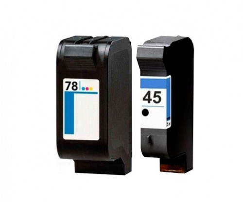 2 Compatible Ink Cartridges, HP 78 Color 39ml + HP 45 Black 40ml