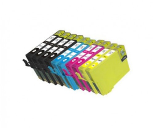 10 Compatible Ink Cartridges, Epson T1291-T1294 Black 15ml + Color 13ml