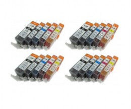 20 Compatible Ink Cartridges, Canon PGI-525 / CLI-526 Black 19.4ml + Color 9ml