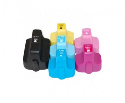 6 Compatible Ink Cartridges, HP 363 Black 30ml + Color 10ml