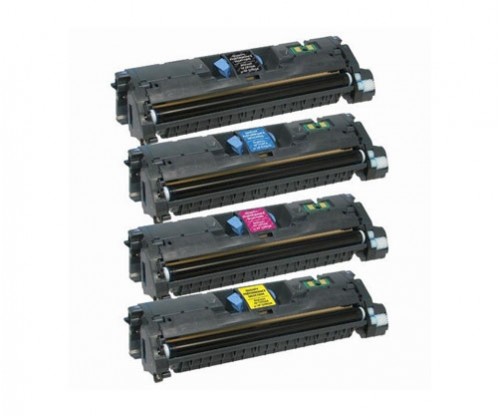 4 Compatible Toners, HP 121A / HP 122A Black + Color ~ 5.000 / 4.000 Pages