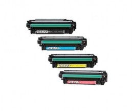 4 Compatible Toners, HP 504X Black +  504A Color ~ 10.500 / 7.000 Pages