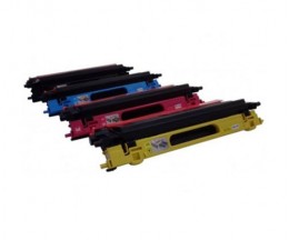 4 Compatible Toners, Brother TN-130 / TN-135 Black + Color ~ 5.000 / 4.000 Pages