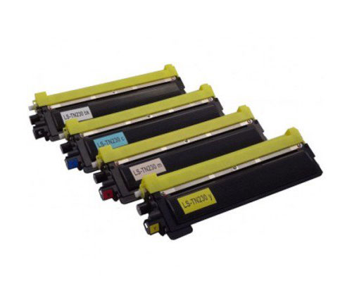 4 Compatible Toners, Brother TN-230 Black + Color ~ 2.200 / 1.400 Pages