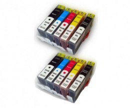 10 Compatible Ink Cartridges, HP 364 XL Black 18.6ml + Color 14.6ml