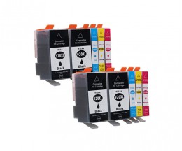 10 Compatible Ink Cartridges, HP 920 XL Black 53ml + Color 14.6ml
