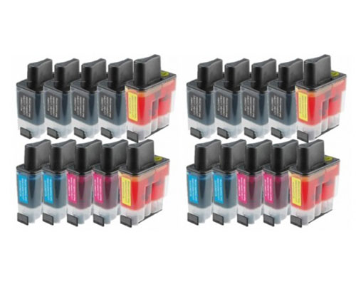 20 Compatible Ink Cartridges, Brother LC-900 Black 20ml + Color 12ml