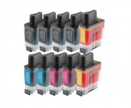 10 Compatible Ink Cartridges, Brother LC-900 Black 20ml + Color 12ml